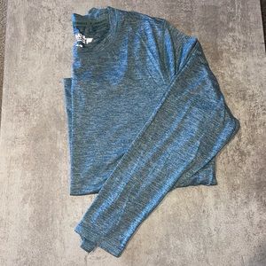 Fabletics Core Long-Sleeve Underscrub, Blue, Size XXL